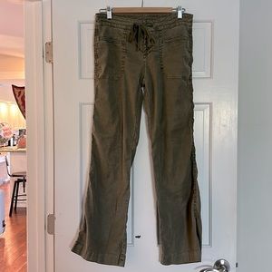 Level 99 linen blend olive green pants